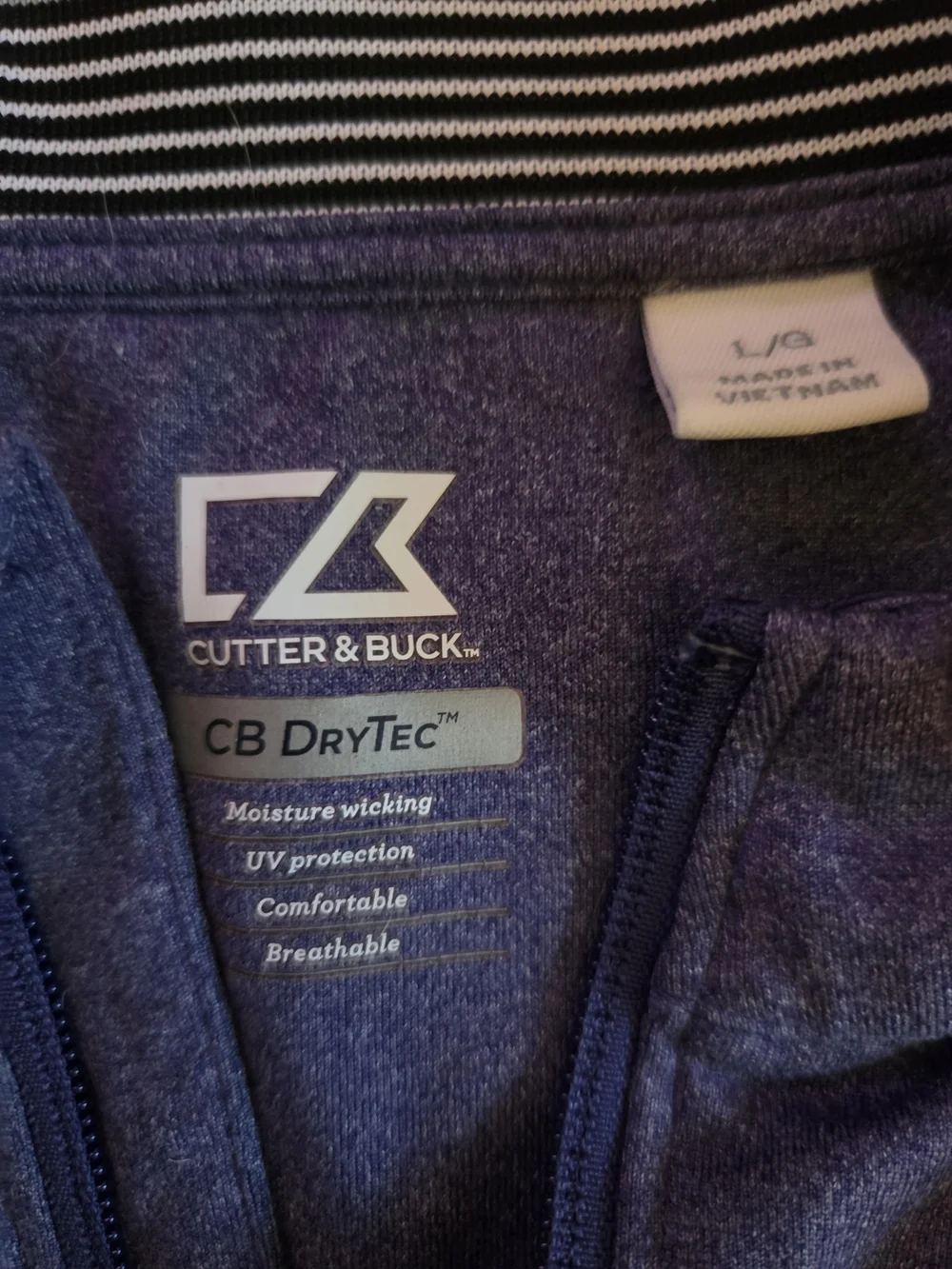 Cutter & Buck Williamsburg National Golf Quarter-Zip Pullover Purple Men's L - Picture 2 of 3